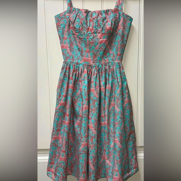 Bernie Dexter Eiffel Tower Paris Pinup Dress Size XS - Picture 1 of 5